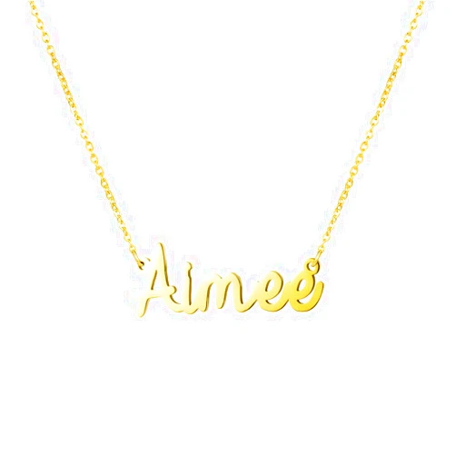Awegift Personalized Name Necklace 18K Gold Plated New Mom Bridesmaid Gift Jewelry for Women