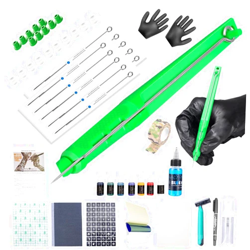 ANDNICE Tattoo Kit Tattoo Pen Kit Poke a Stick Tattoo Hand Tool Kit with 10 PCS Needles