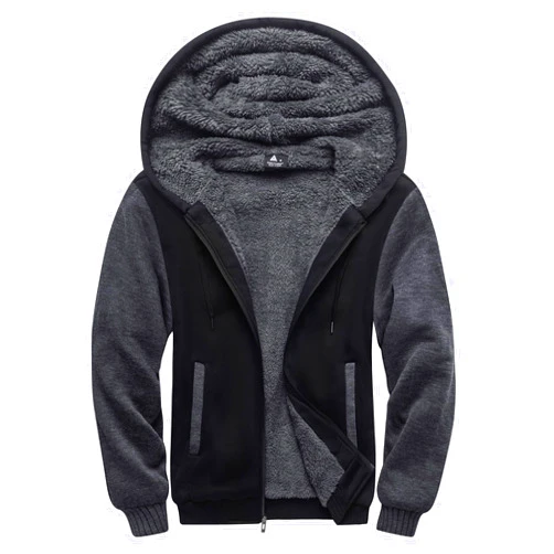 SCODI Hoodies for Men Heavyweight Fleece Sweatshirt - Full Zip Up Thick Sherpa Lined
