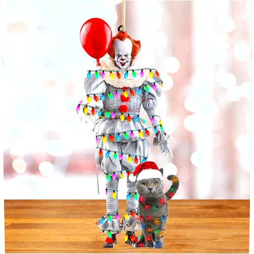Zorpia DIY 1Pcs Horror Movie Ornaments, Unique Christmas Tree Ornaments, Creative Car Rearview Mirror Ornaments, Gifts for Horror Movie Lovers (O)