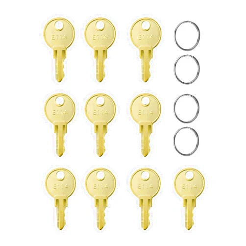 KLIVYA Pack of 10 ASI E114/E-114 Keys（Paper Towel Dispenser Key for Toilet Paper Dispensers,Waste Receptacles Dispensers,Liquid Soap Dispensers&Paper Towel Dispensers Key Replacement.
