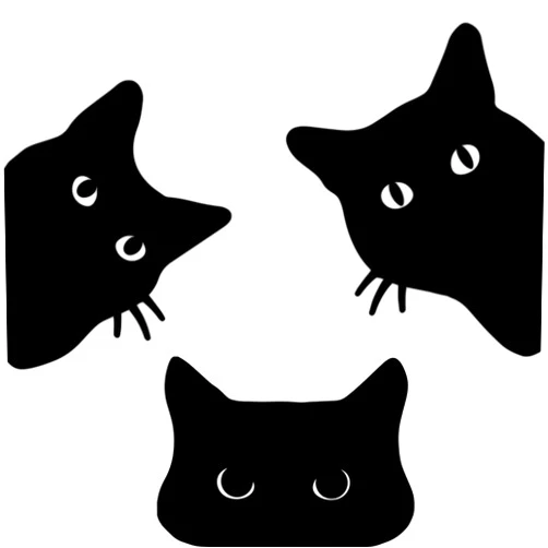 BiaGift Metal Black Cat Garden Decorations, Outdoor Cat Yard Art Decor, Lawn Ornament Halloween Cat Gift for Cat Lovers, Funny Courtyard Animal Silhouette Statue, Black, Set of 3