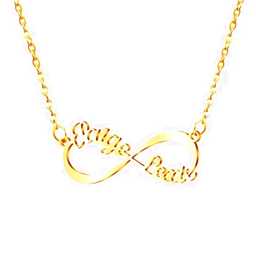 SHUNHAO Personalized Name Necklace by Shunhao Gold Name Necklace with Box Chain Perfect Gift for Her Personalized Gift (Infinity Necklace)