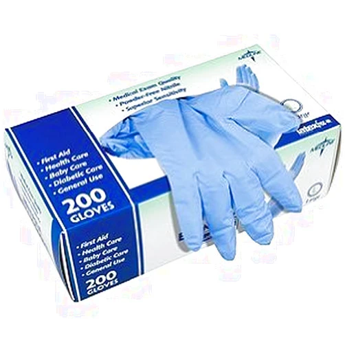 Curad / Medline Nitrile Exam Glove Powder Free - Medical Exam Hospitals Quality 200ct LARGE
