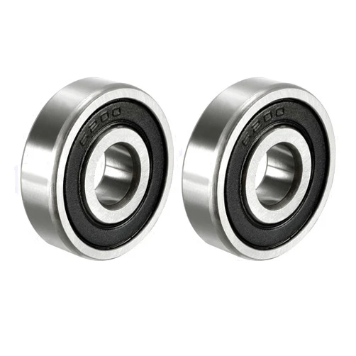 uxcell 6200-2RS Ball Bearing 10mm x 30mm x 9mm Double Sealed 180200 Deep Groove Bearings, Carbon Steel (Pack of 2)