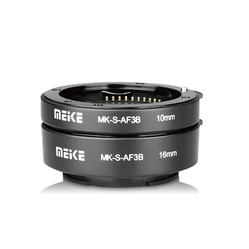 MEIKE MK-S-AF3B Plastic Auto Focus Macro Extension Tube Adapter Ring 10mm 16mm for Sony E-Mount FE-Mount Mirrorless Camera A7 A7M2 NEX3 MEX5 NEX6 NEX7 A5000 A6000 A6300 A6500 A9 etc