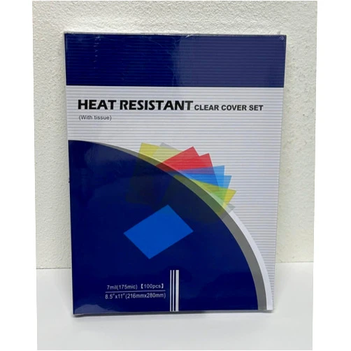 InviZguard Heat Resistant Clear Binding Covers - 7mil Polyester 8.5