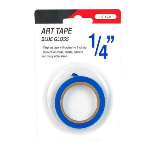 CoscoProducts Cosco Art and Drafting Tape, Blue Gloss, 1/4