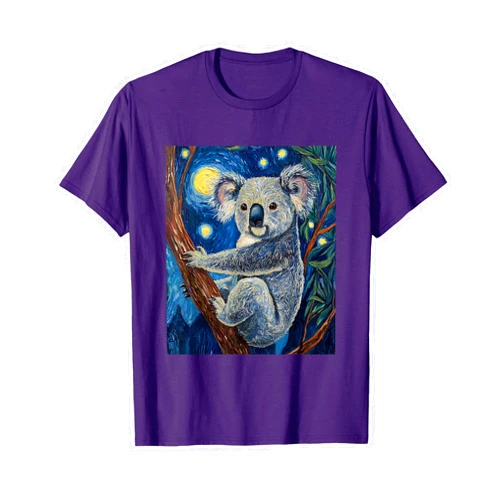 Koala Designs. Cute Koala Bear - Van Gogh Style - Starry Night Graphic T-Shirt
