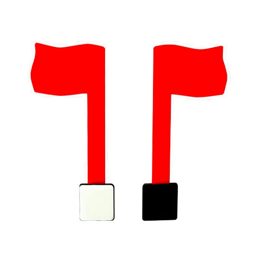 Generic Mailbox Flag Replacement Kit: 2-Pack - Rust-Proof, Easy-to-Install with Upgraded Design for All Surfaces, Red
