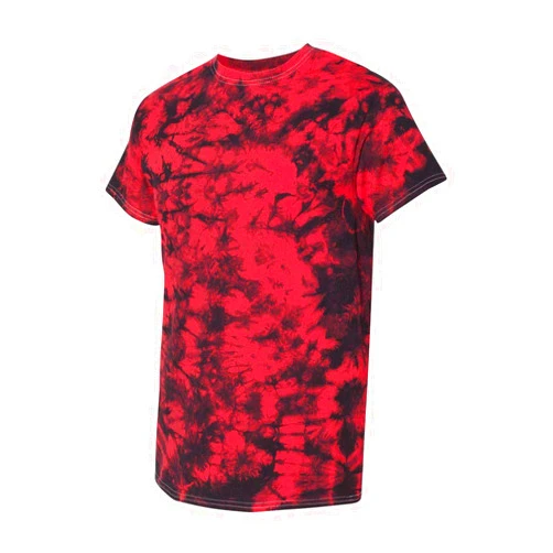 Dyenomite Crystal Tie Dye T-Shirt M Black/ Red Crystal
