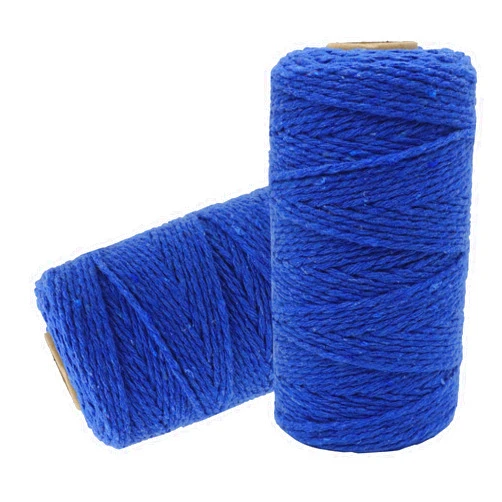 YZSFIRM 2mm Cotton Twine Rope,Dark Blue String Bakers Twine for DIY Crafts and Gift Wrapping(2 Roll 656 Feet)