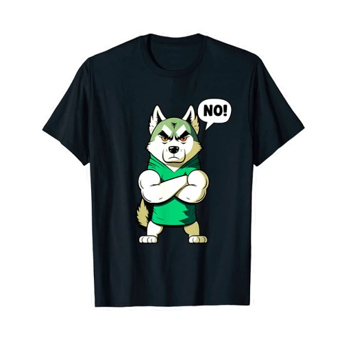 Husky - Funny Dogs Fanware & Giftideas Funny dog Husky - No-sayer - No! T-Shirt