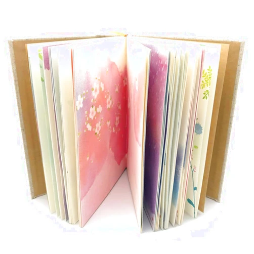 Siixu Colorful Blank Notebook, Unruled Personal Diary Journals to Write in for Women, Hardcover Writing Notepad Gift, Unique Watercolor Design, 192 Pages, 2 Bookmarks, Unlined