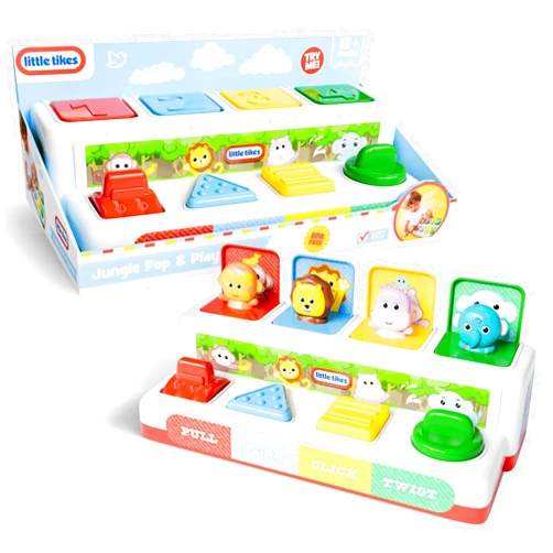 Lollipop Little Tikes Pop and Play Pals - Pop-Up Action Toy for Toddlers - Pull, Push, Click, Twist - Develop Motor Skills and Exploration Montessori Learning Toy