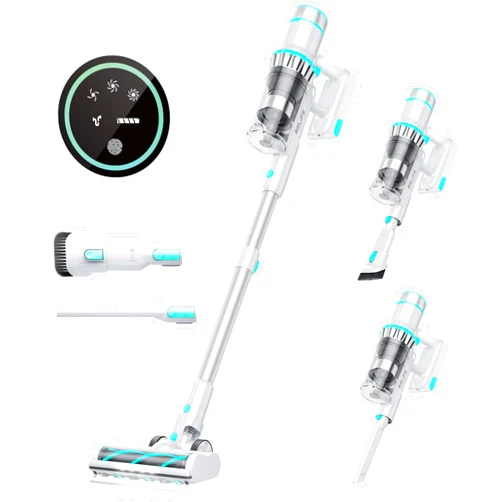 Belife Cordless Vacuum Cleaner, 38Kpa 450W Stick Vacuum Cleaners for Home Carpet Hardwood Floor, Wireless Household Vaccum for Pet Hair with LED Display, Up to 50mins Runtime (White)