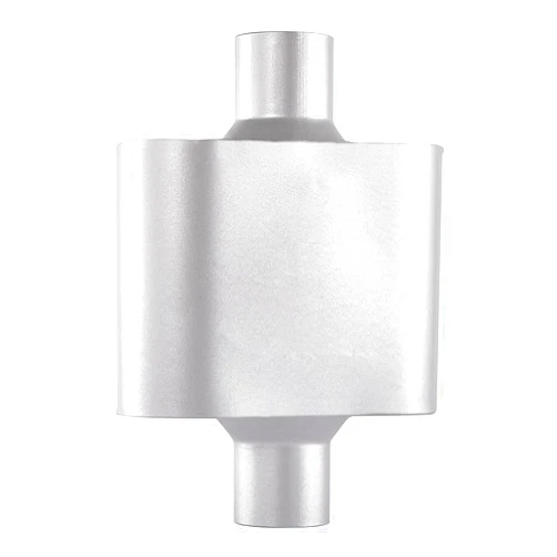 Floshine Universal Mufflers,Performance Automotive Exhaust Muffler，Single Chamber 2.5 inch inlet/2.5 inch outlet FH425109
