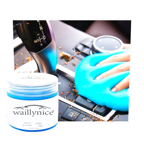 Waillynice Car Cleaning Gel, Car Cleaning Kit,Car Crevice Cleaner Auto Air Vent Interior Detail Cleaning Gel,Car Cleaning Kit Interior,Interior Car Cleaner,Keyboard Cleaner(200G)