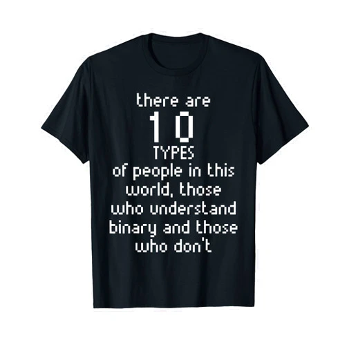 UAB KIDKIS Math Binary Code Programmer Fun Gift for Geeks T-Shirt