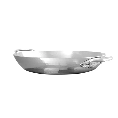 Mauviel 1830 Mauviel M'ELITE Hammered 5-Ply Round Pan With Cast Stainless Steel Handles, 6.3-In