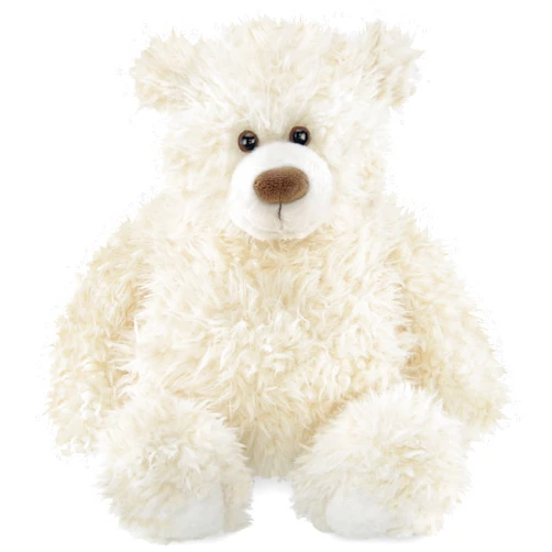 Bearington Collection Bearington Scruffy White Plush Teddy Bear Stuffed Animal, 18 inch