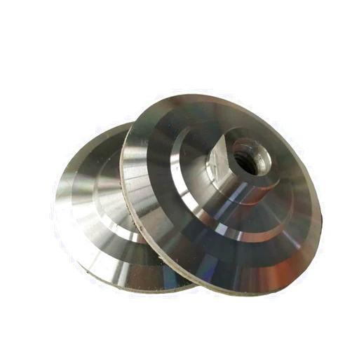 JUSTCUT 4 Inch Polishing Backing Pad Heavy-Duty Aluminum Backer Pad Holder Hook and Loop Connector 5/8