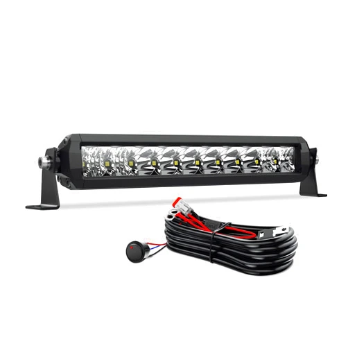 4WDKING LED Light Bar 12 inch, Screwless 50W IP69K Waterproof Off-Road Combo LED Work Light with DT Wiring Harness Super Bright Truck Driving Fog Lamp Truck ATV UTV Boat