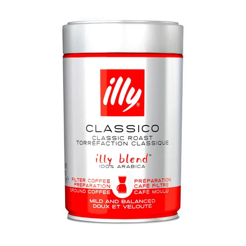 illy Caffe Ground Coffee Medium Grind Medium Roast 8.8 Oz. for Drip Coffeemakers & French Presses