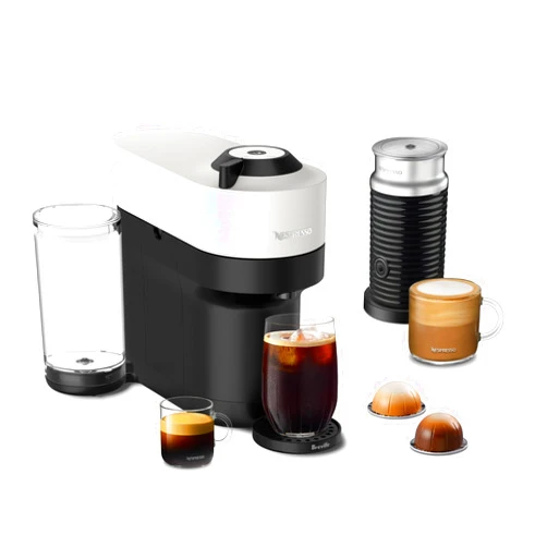 Nespresso Vertuo POP+ by Breville with Milk Frother, White
