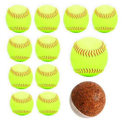 Baisidiwei Softballs 12 Pack Sports Practice Softballs 12 Inch Official Size and Weight Softball Unmarked Autograph Softball Training Ball for Games, Soft Toss, Batting, Fielding, Hitting, Pitching
