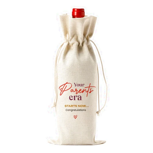FBCCZEY Cute Parents Pregnancy Baby Announcement Wine Bag, Pregnancy Baby Announcement Gifts for New Parents Wine Bags, Your Parents Era Starts Now Wine Bottle Bag