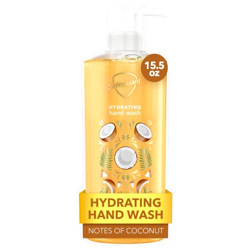 Safeguard Hydrating Liquid Hand Soap, Coconut Scent, Made with Plant Based Cleansers, 15.5 oz