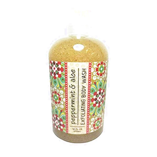 Greenwich Bay Exfoliating Body Wash, Enriched with Shea Butter, Blended with Loofah and Apricot Seed 16 oz (Peppermint & Aloe)
