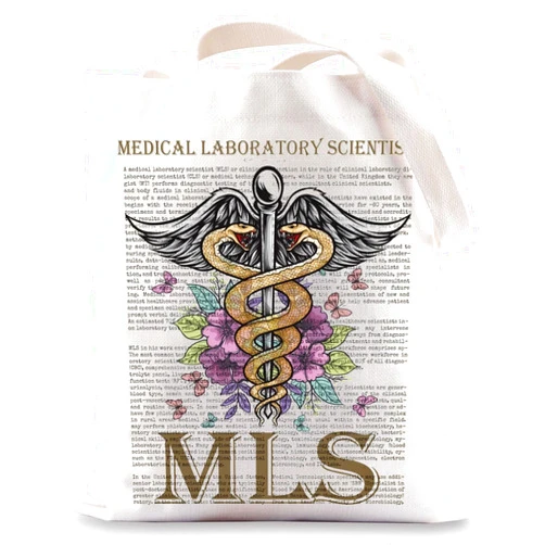 BWWKTOP Medical Laboratory Scientist Tote Bag MLS Gifts Lab Tech Shoulder Bag Medical Lab Scientist Gifts