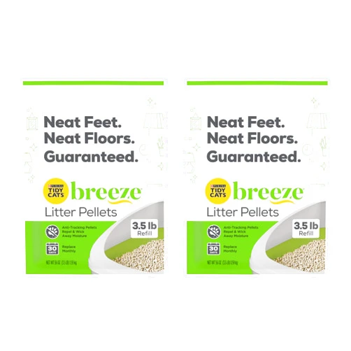 Purina Litter Tidy Cat Breeze Pellets, 3.5 lb, 2 Packs, Limited Edition