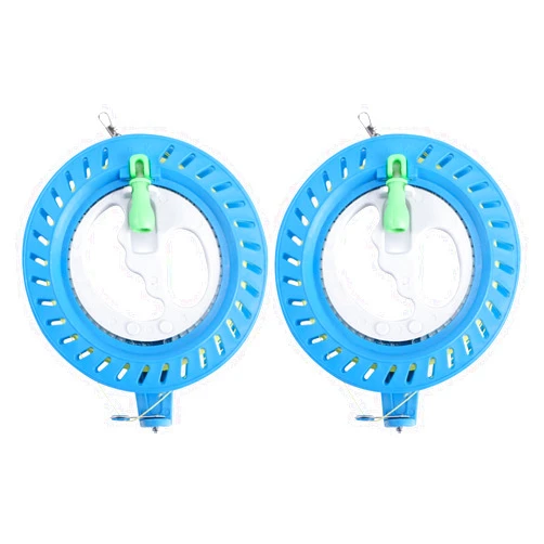 NUOBESTY Kite Line Reel Winder, Winding Reel Grip Wheel 150m Kite String with 7inches Reel Kite String Spool Kite Flying Accessories 2pcs