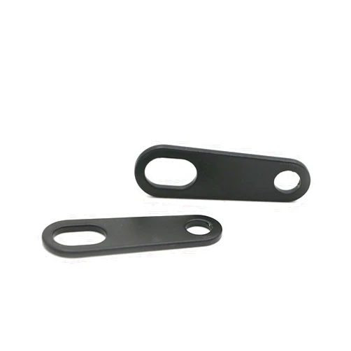 QIUNUOTAN 2PCS Motorcycle Turn Signal Lights Brackets Motorbike Indicator Lamps Holder Fork Lamp Mount Clamps Metal Accessories(Black A)