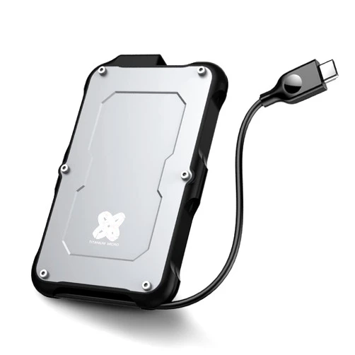 Titanium Micro Titanium One Portable External SSD 1TB USB 3.2 Gen 2 IP66 Water/Dust/Shock Proof for PC Laptop Mac Android Game Console TTOSSD1TB
