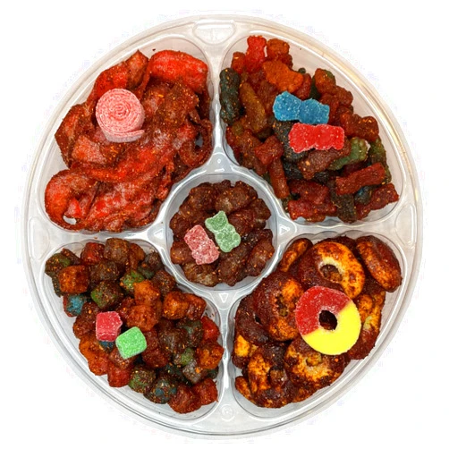 CHILI SOUR Mix Gummy Gift Tray, Spicy Sweet & Sour Assortment Holiday Box 2 Lb