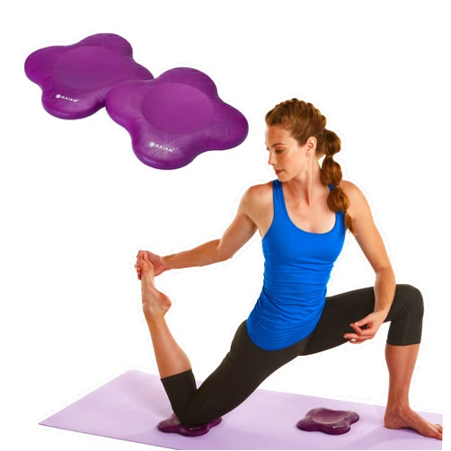 Gaiam Yoga Knee Pads (Set of 2) - Yoga Props and Accessories for Women/Men Cushions Knees and Elbows for Fitness, Travel, Meditation, Kneeling, Balance, Floor, Pilates