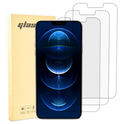 Bk tech 3 Pack Compatible with iPhone 13/ iPhone 13 Pro Tempered Glass Anti Scratch Screen Protector/ 9H Strength/ 6.1