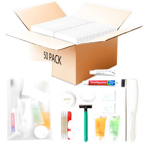 LLHQAMT Hygiene Kit Bulk, Individually Packed, The Convenience Kit Bulk Is Fully Equipped And Clean And Hygienic, Convenience Kits Suitable For Hotel, Home, Camping, Travel (50 Sets)