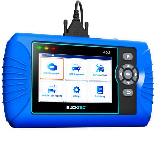 BLCKTEC 460T OBD2 Scanner Car Code Reader Engine ABS SRS Transmission Diagnostic Tool, 12 Reset Services, Oil/TPMS/EPB/BMS/SAS/DPF/Throttle Reset, ABS Bleeding, Battery Test, Auto VIN, Free Update