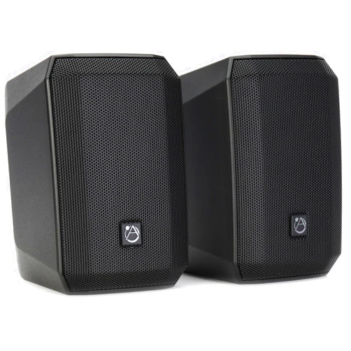 AtlasIED AS-4T 4-inch 160-watt 70V/100V Surface-Mount Speaker - Black (Pair)