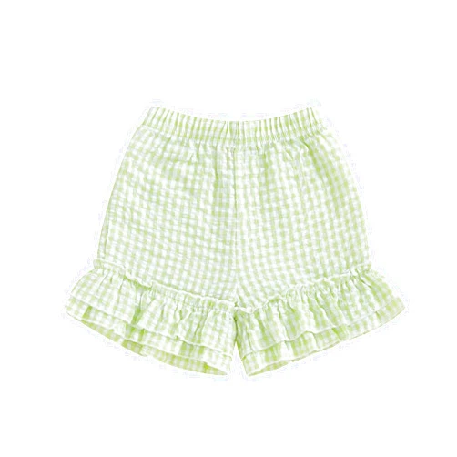 Motlapol Toddler Baby Girl Plaid Ruffle Shorts Elastic Waist Wide Leg Gingham Boxer Shorts Infant Cute Summer Beach Checkered Bottoms