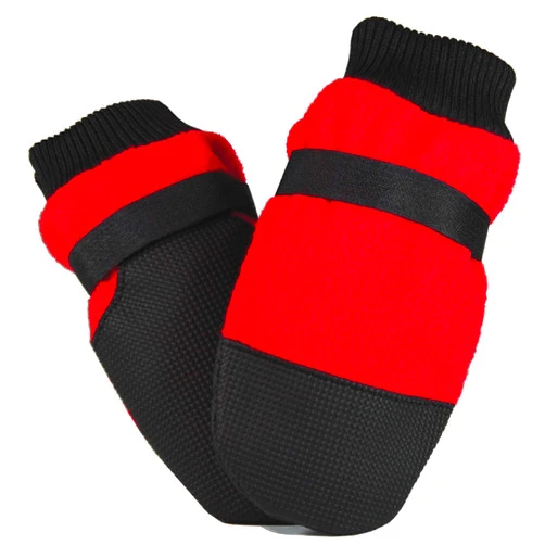 Muttluks, Hott Doggers Dog Boots with Non-Skid Vinyl Soles for Indoor or Outdoor Use - 4 Boots