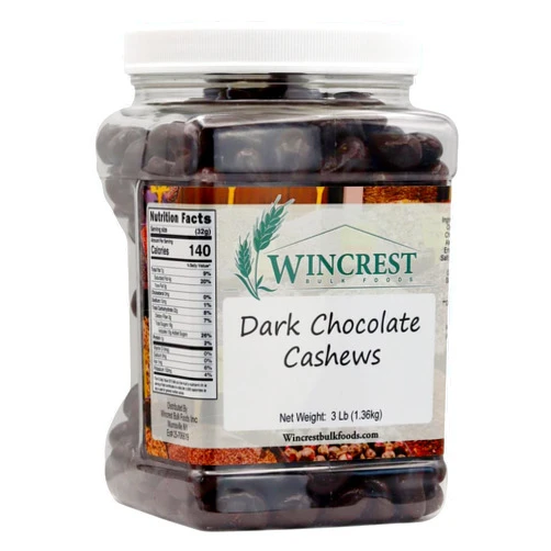 WinCrest Bulk Foods WinCrest Dark Chocolate Cashews (3 Lb Tub)