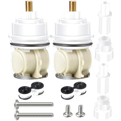 Enhon 2 Pack Shower Cartridge Replacement Assembly, Replacement for RP46463 Valve, Compatible with Delta Monitor 17 Series (2006 - Present) Shower Faucet Valve, Seat and Spring Adapter Included