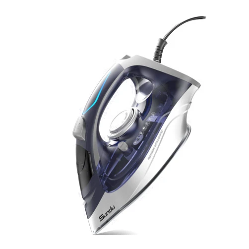 Sundu 1700W Steam Iron for Clothes with Rapid Heating Ceramic Coated Soleplate, Steam Iron with Precise Thermostat Dial, Self-Clean, Auto-Off, 10.14oz Water Tank, for Home Clothes Ironing Use, Blue
