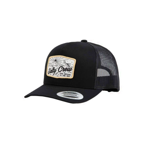 Salty Crew Men's Frenzy Retro Trucker Hat, Black, One Size